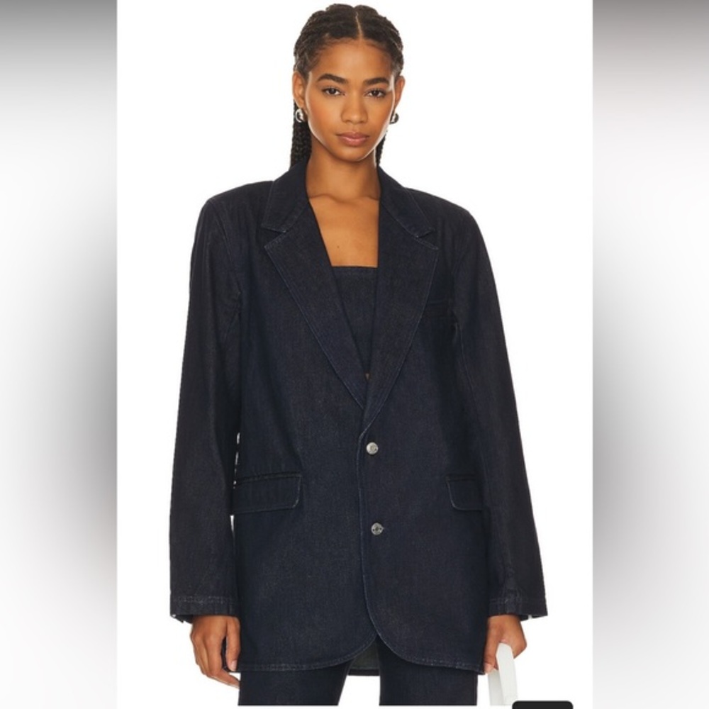 NWT GRLFRND Sloane Denim Blazer in Beverly Hills